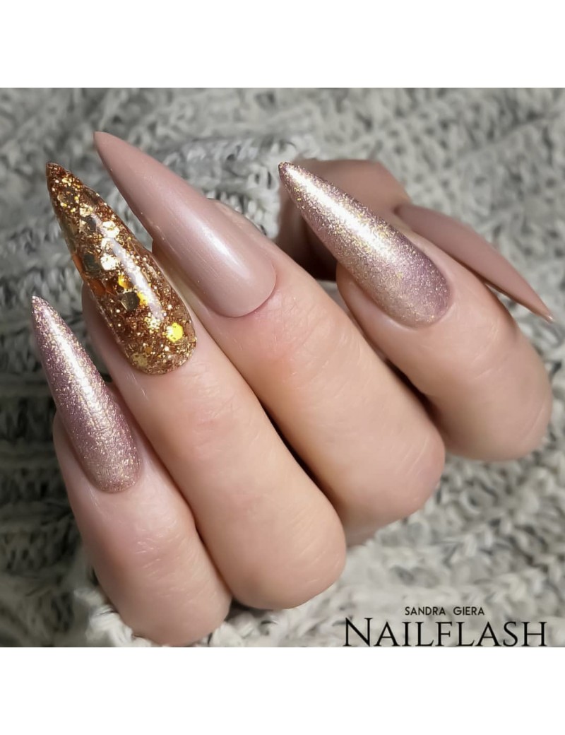 Skull Uv Gellack Glimmer Nude Braun Rockstar Nails